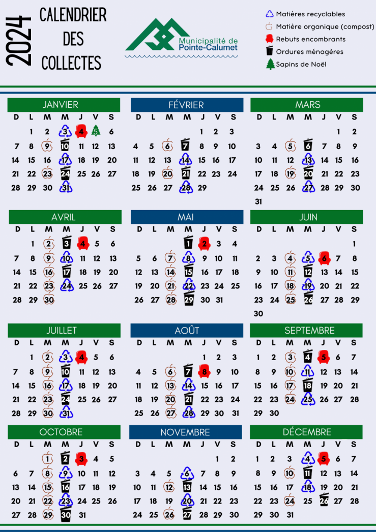 CALENDRIER DES COLLECTES